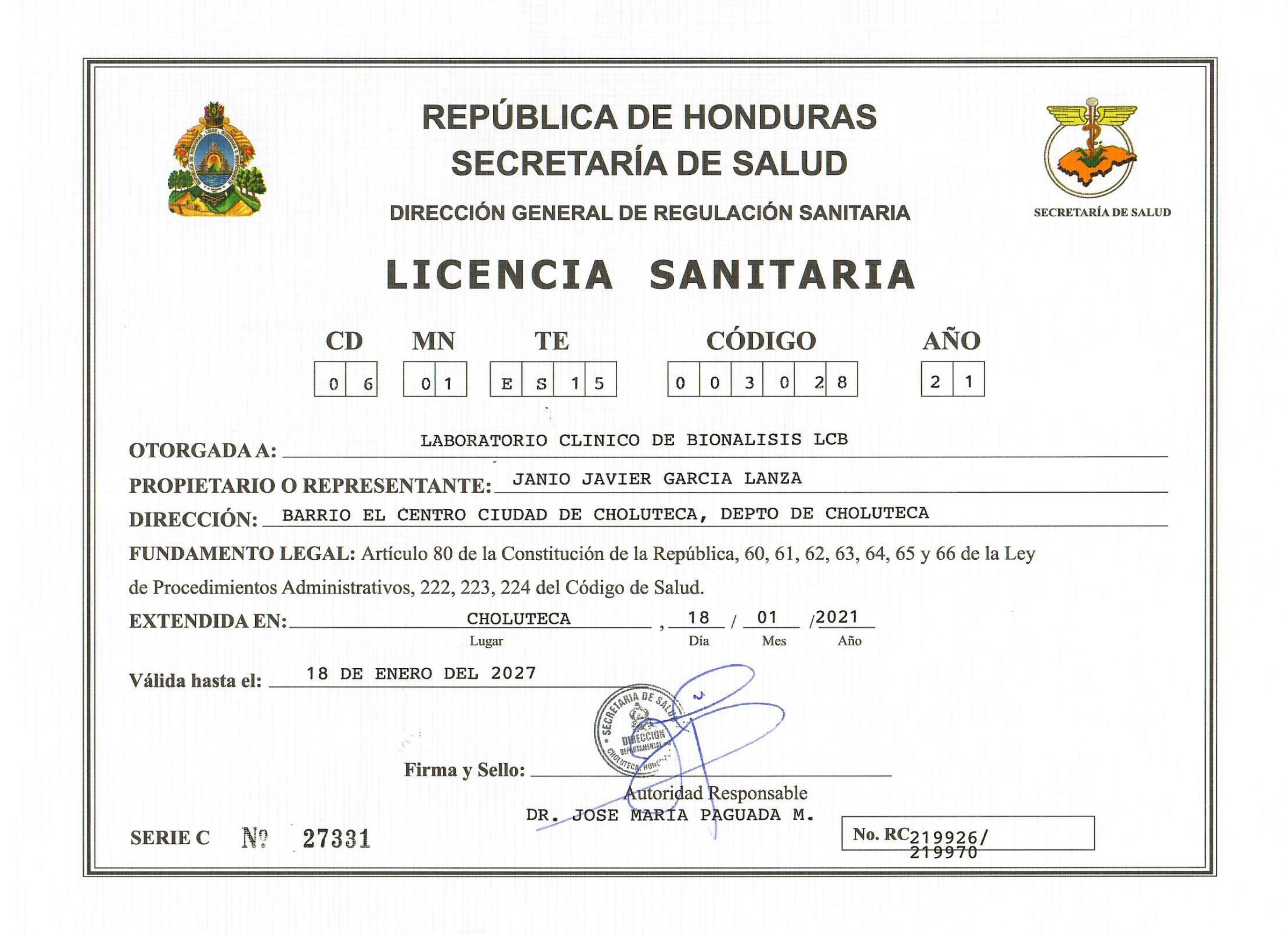 Nuestro Certificado